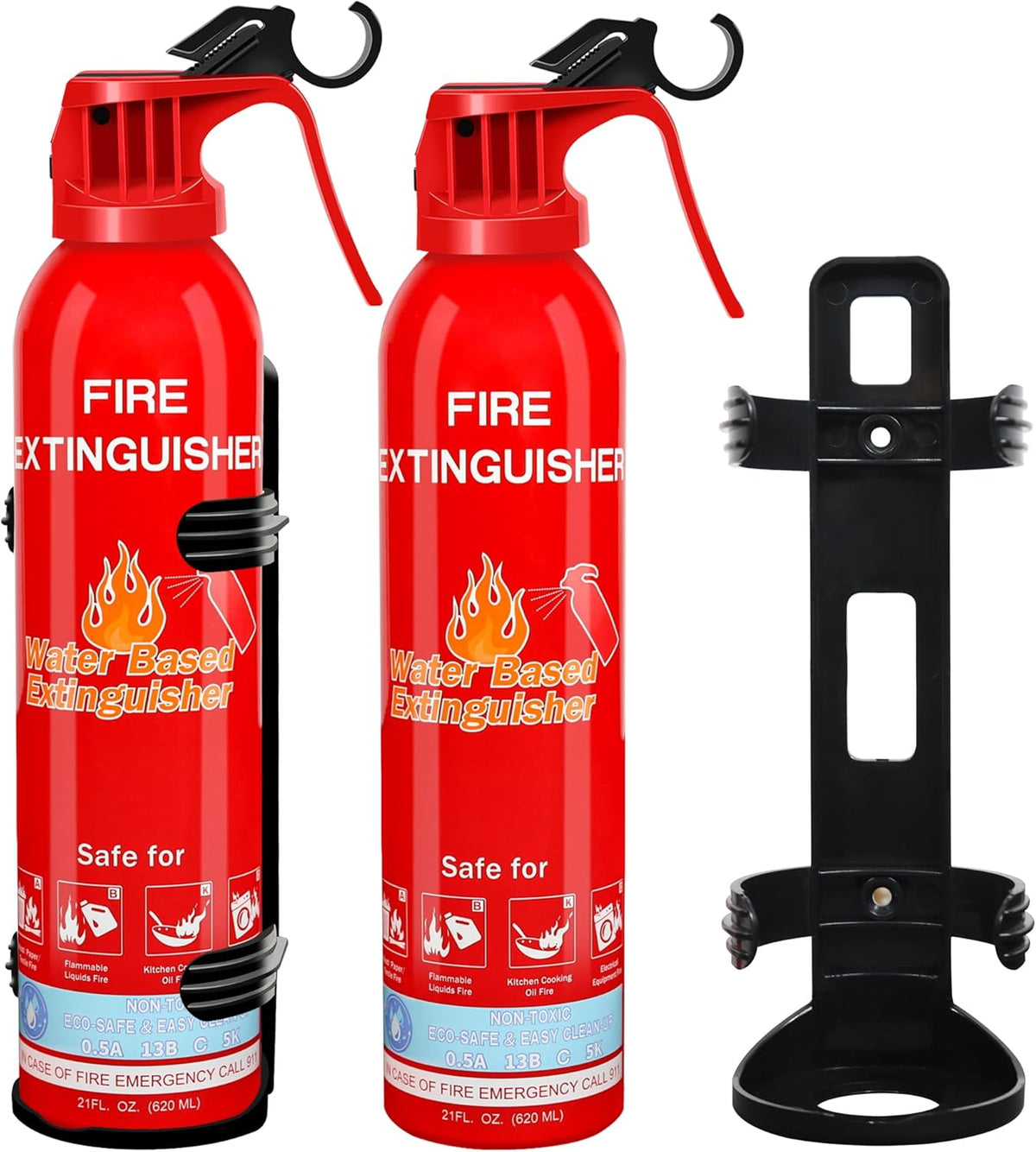 Fire Extinguisher for Home, Car, Kitchen, Vehicle, Boat, Garage, Portable A, B, C, K Class Fire Extinguishers with Mount, Emergency Survival Extinguisher, Easy Access, Versatile Fire Protection