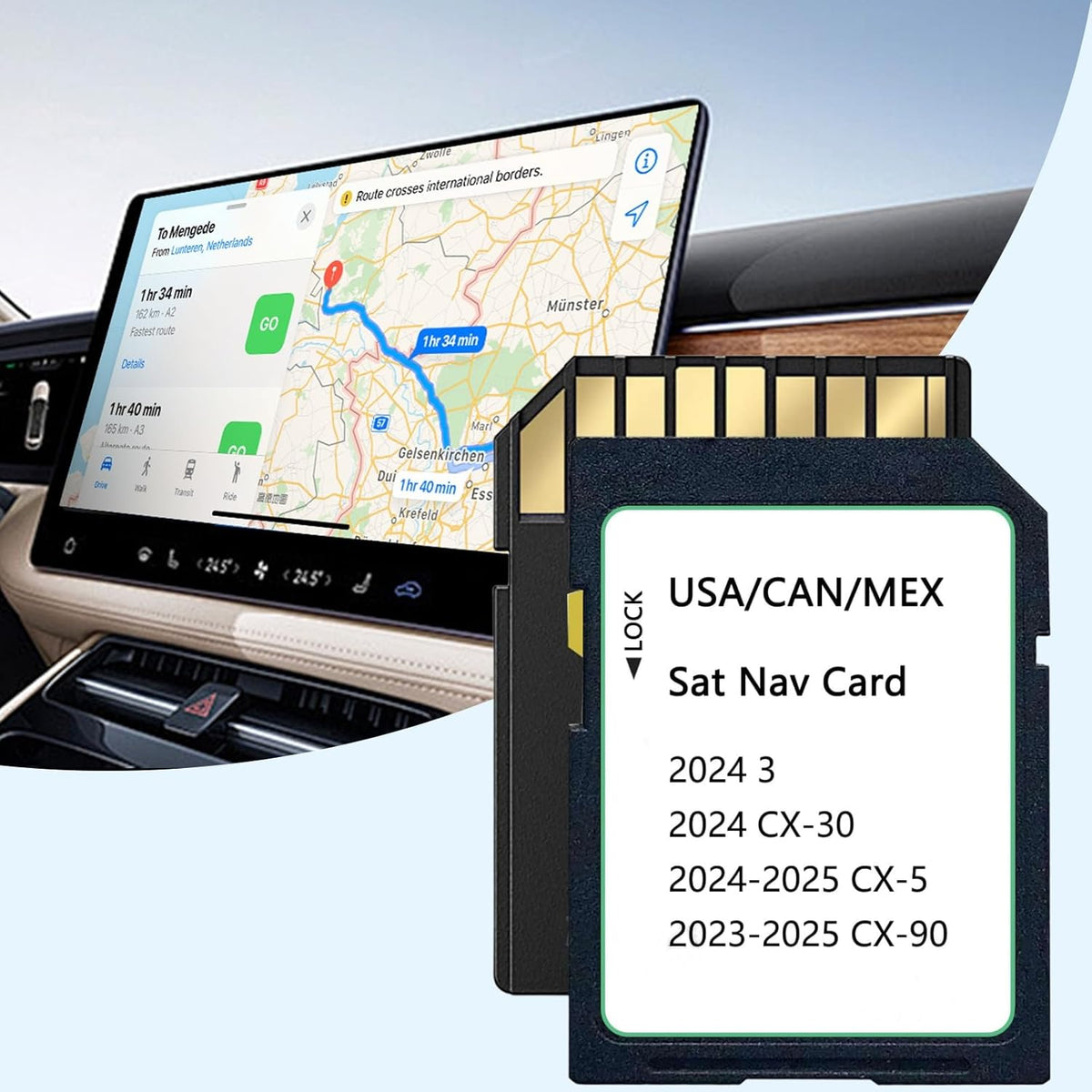 2025 Upgraded KMV6 66 EZ1B Navigation SD Card Map USA/CAN/MEX CX-5(2024-2025), CX-30/Model 3(2024), CX-90(2023-2025), KMV66Z1B Latest Navigation SD Card