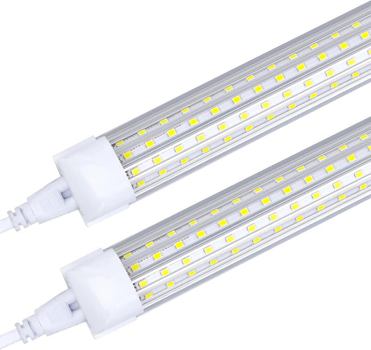 (20-Pack)4FT LED Shop Light Fixture, 72W 6000K Cold White 9500LM Super Bright T8 Integrated LED Tube, 4 Rows Linkable Shop Lights, T8 LED Tube Lights, 4 LED shop lights for garage 4 foot with plug