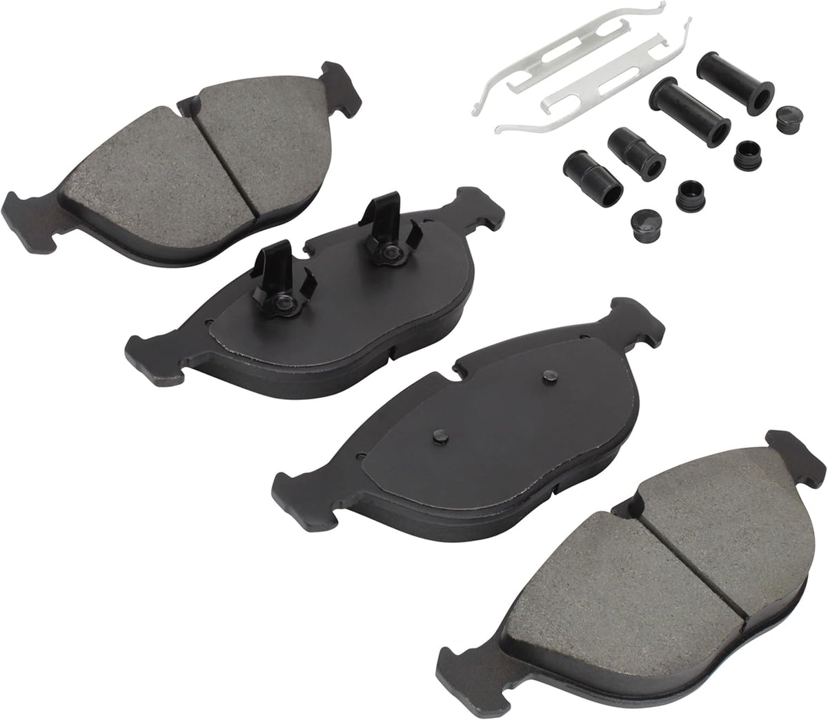 Premium Semi-Metallic Front Brake Pads (1001-0682M) Compatible with 1995-2006 Audi/BMW/Chrysler/Mercedes-Benz/Volkswagen (750iL/A3 Quattro/C43 AMG/CLK55 AMG/E430/E500/E55 AMG & More)