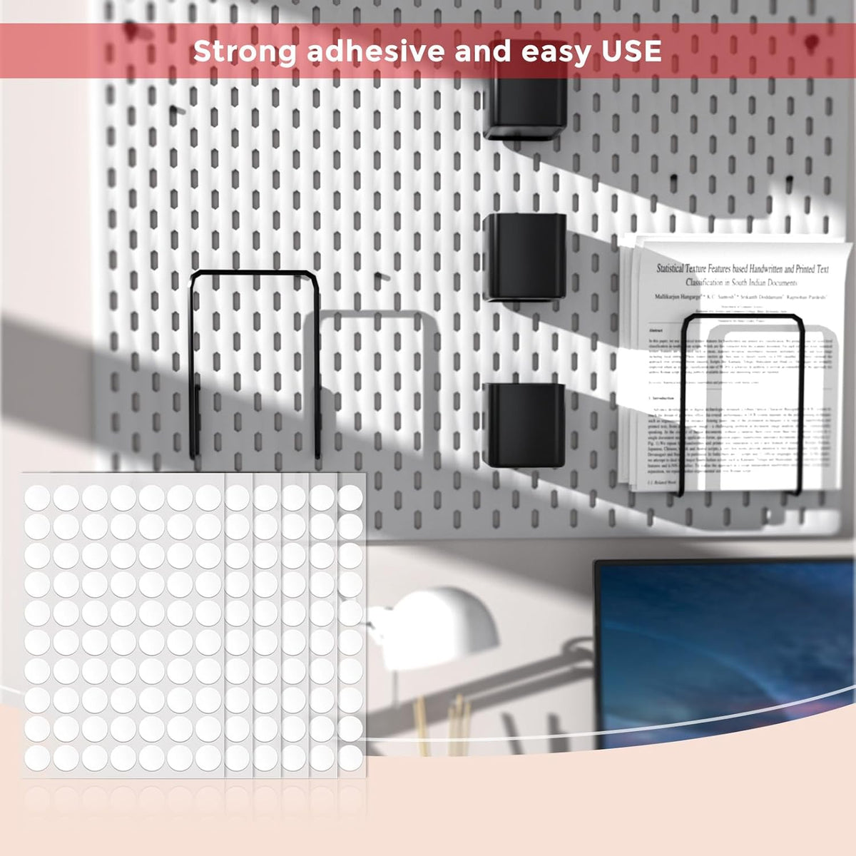 420pcs Double Sided Tape Wall Nano Sticky Dots Mounting Putty Two Sided Adhesive Strips Museum Putty Sticky Tack No Traces - Crafts Poster Decoration Picture Hanging Crafting Party - 0.8" Round