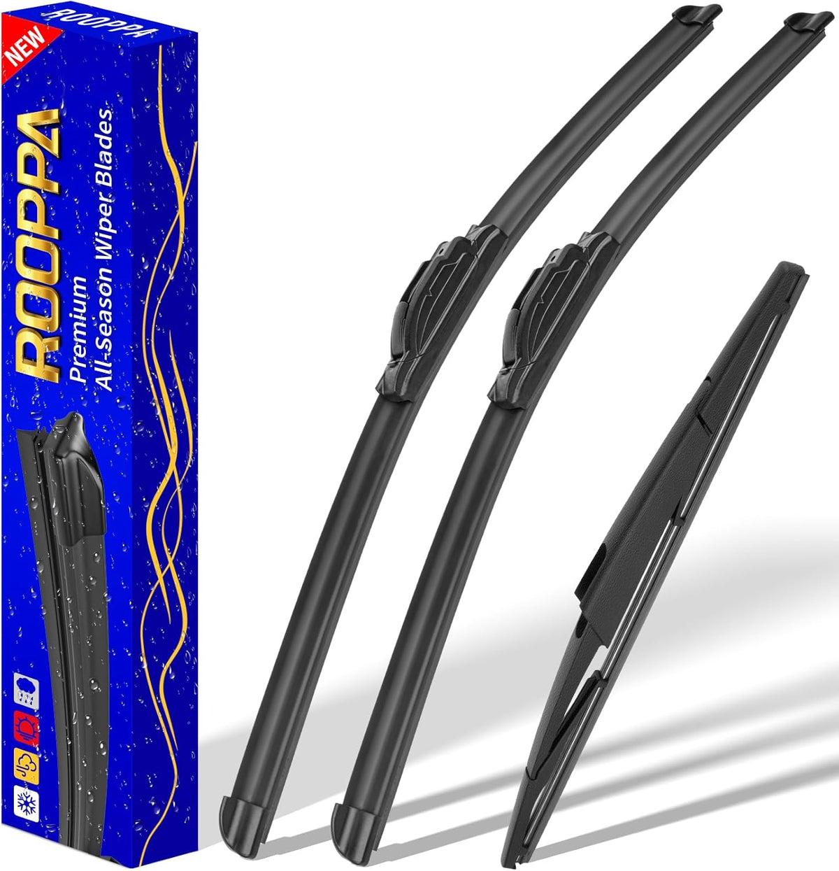 3 wipers Replacement for 2009-2016 Ford Expedition/2009-2016 Lincoln Navigator, Windshield Wiper Blades Original Equipment Replacement - 22"/22"/16" (Set of 3) U/J HOOK