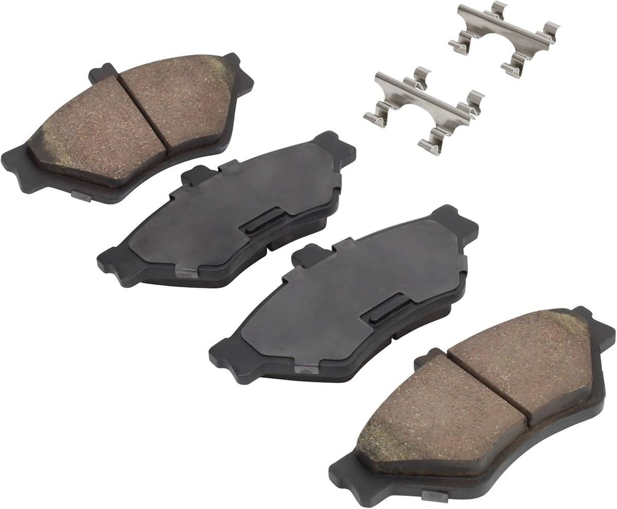Premium Ceramic Front Brake Pads (1001-0678C) Compatible with Ford Crown Victoria 1995-1997, Ford Grand Marquis 1995-1997, Lincoln Town Car 1995-1997, Mercury Grand Marquis 1995-1997
