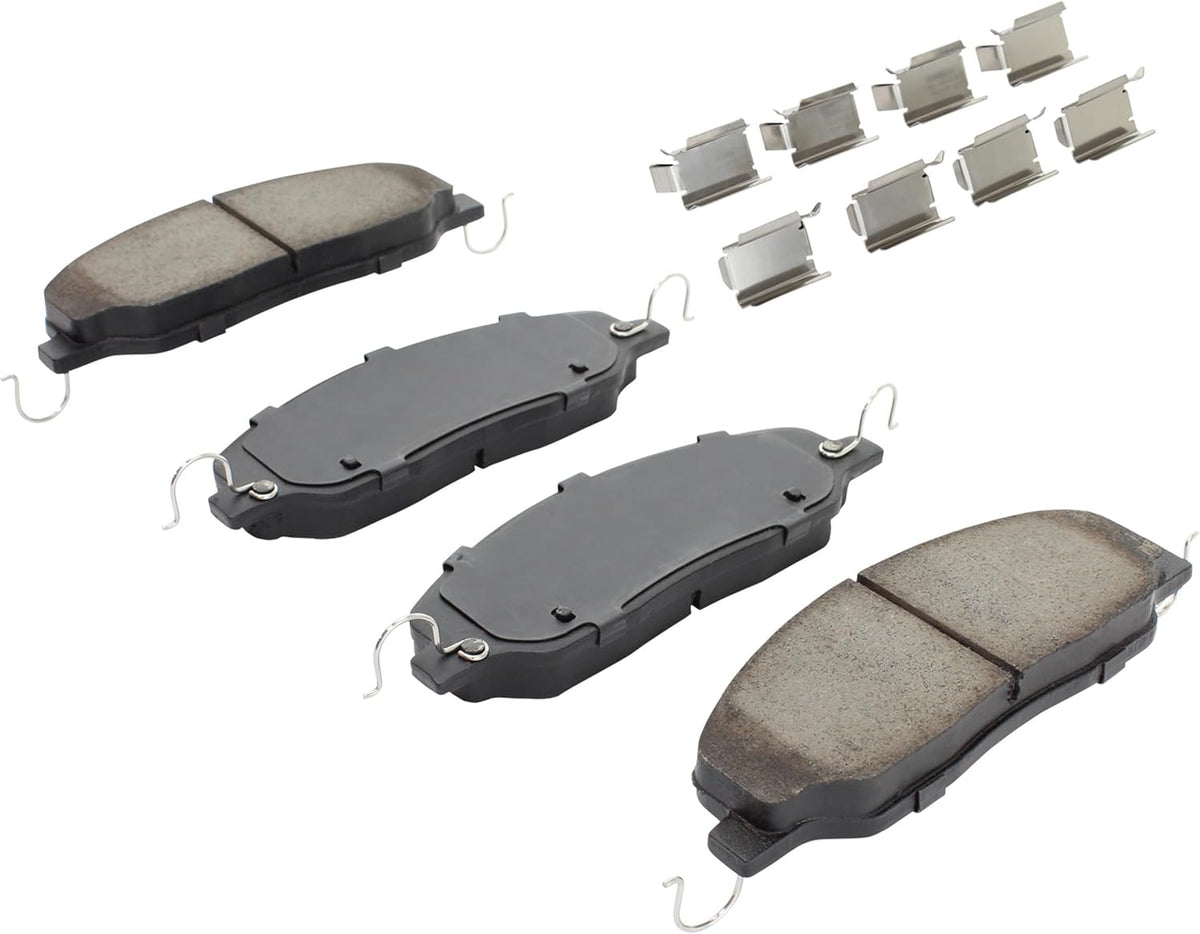Premium Ceramic Front Brake Pads (1001-1081C) Compatible with Avanti Avanti 2005-2007, Ford Mustang 2005-2010