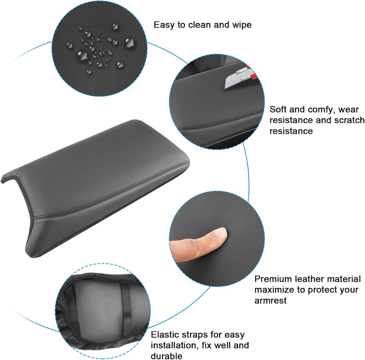 SXCY for 2025 BMW X3 Armrest Cover for 2025 BMW X3 (30 / M50 xDrive) Accessories 2025 X3 Center Console Cover 2025 X3 Middle Console Cover (Thin Cover with Black Line)