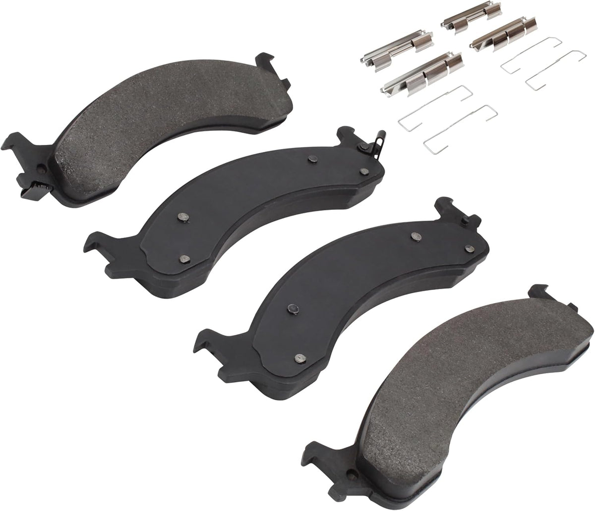 Premium Ceramic Front Brake Pads (1001-0859C) Compatible with Dodge Ram 2500 2002-2002, Dodge Ram 3500 2002-2002, Dodge Ram 4000 2000-2002, Dodge Ramcharger 1999-2000