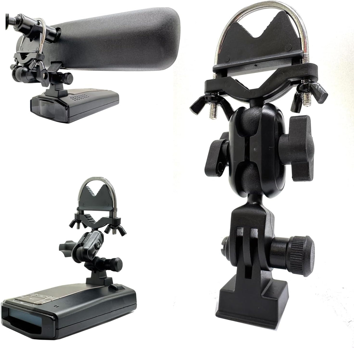 Heavy Duty U-Bolt Rearview Mirror Stem Mount Holder Compatible with M1 M2 Dash Camera for Escort Max360c Max 3 4 MKII MAXCAM X IXc Cobra DualPro GT 360 RAD 700i Radar Detector (EZ Mag-net Connection)
