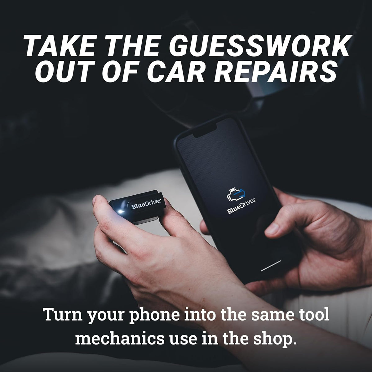 BlueDriver Bluetooth Pro OBDII Scan Tool for iPhone & Android - No Subscription Fee - OBD2 Car Scanner and Code Reader - Diagnose Check Engine, ABS, SRS, Airbag & 7000+ Issues on Vehicles 1996+