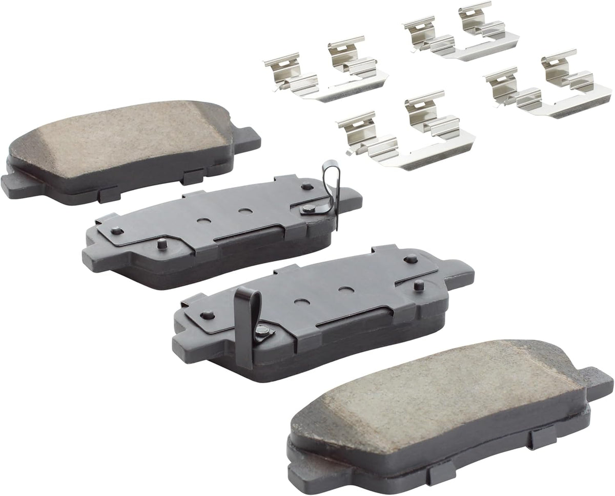 Premium Semi-Metallic Rear Brake Pads (1001-1284M) Compatible with 2007-2017 Hyundai/Kia (Borrego/Entourage/Genesis/Genesis Coupe/K900/Sedona)