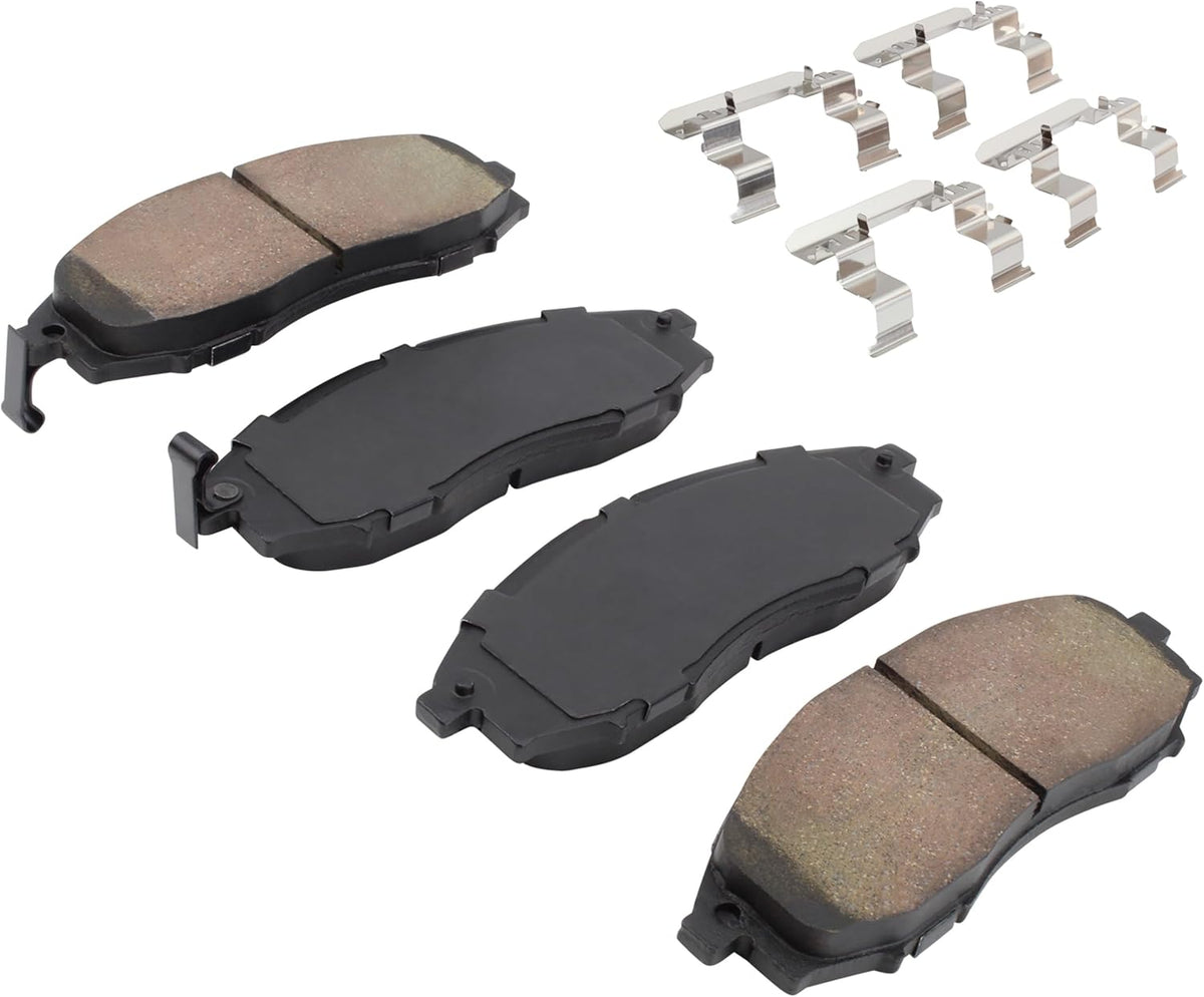 Premium Ceramic Front Brake Pads (1001-0830C) Compatible with Nissan Frontier 2003-2004, Nissan Xterra 2000-2004