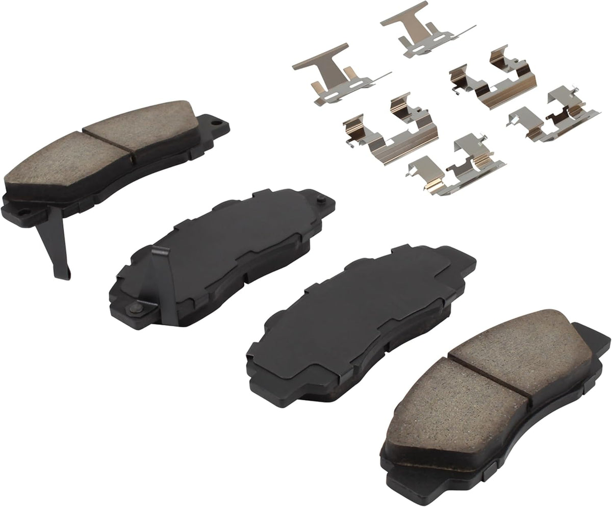 Premium Ceramic Front Brake Pads (1001-0503C) Compatible with 1991-2002 Acura/Honda/Isuzu (Accord/CL/CR-V/Integra/Legend/Oasis/Odyssey/Prelude/RL/TL/Vigor)