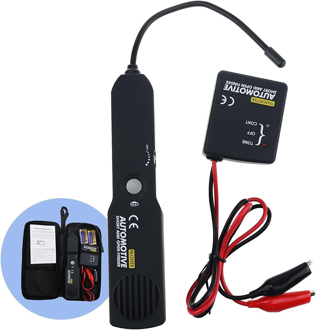 Automotive Circuit Tester, Car Repair Cable Circuit Wire Tracker Tracers Analyzer Short Open Finder Tester Checker Device Detector Probe DC 6-42V Car Diagnostic Tool