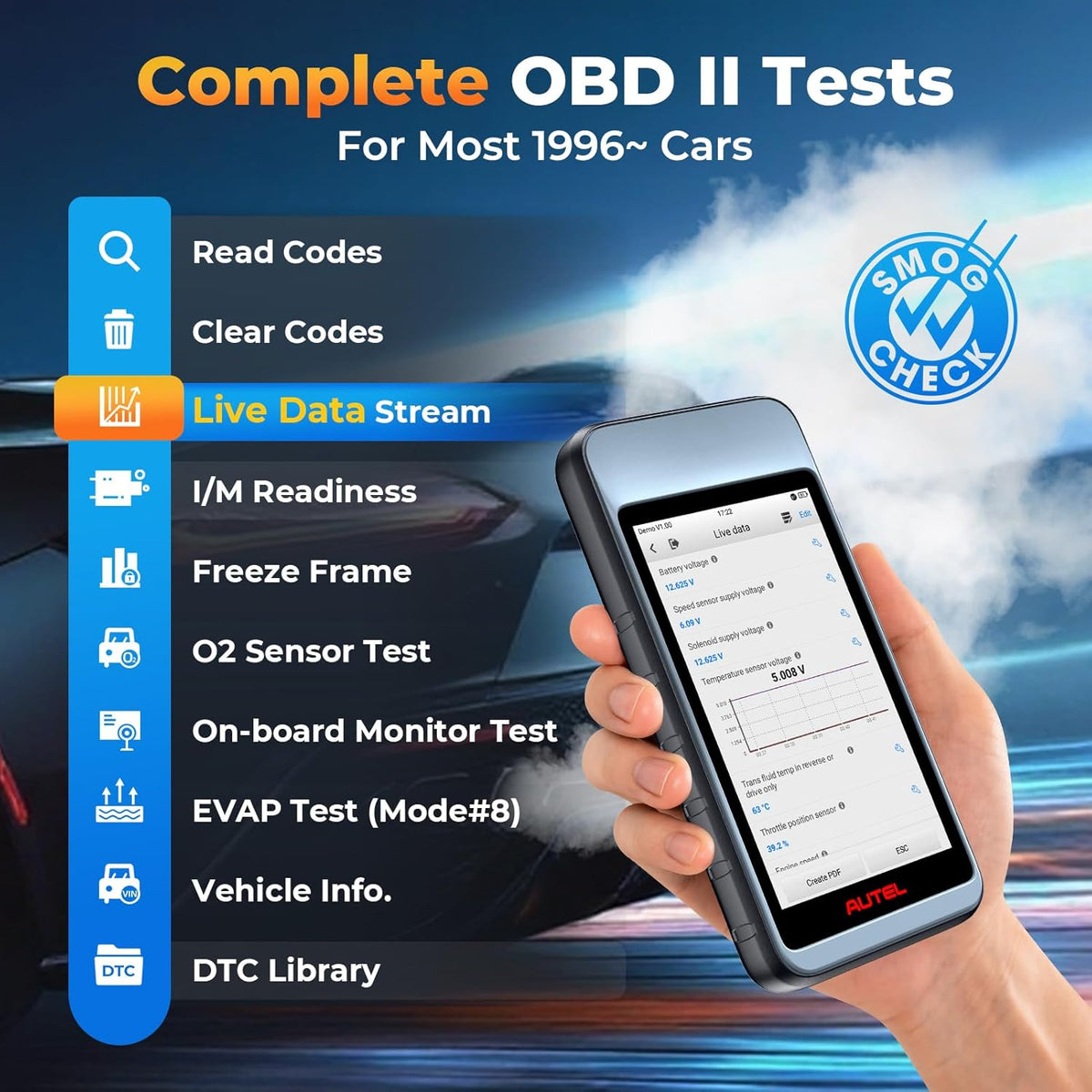 Autel OBD2 Scanner MaxiDiag MD906 PRO, All Systems Car Scanner Diagnostic Tool, 11+Resets Code Reader with CAN FD, Same as MD909 PRO Lite of MaxiCOM MK808S, Up of MD808 PRO MD806, Free Updates, FCA