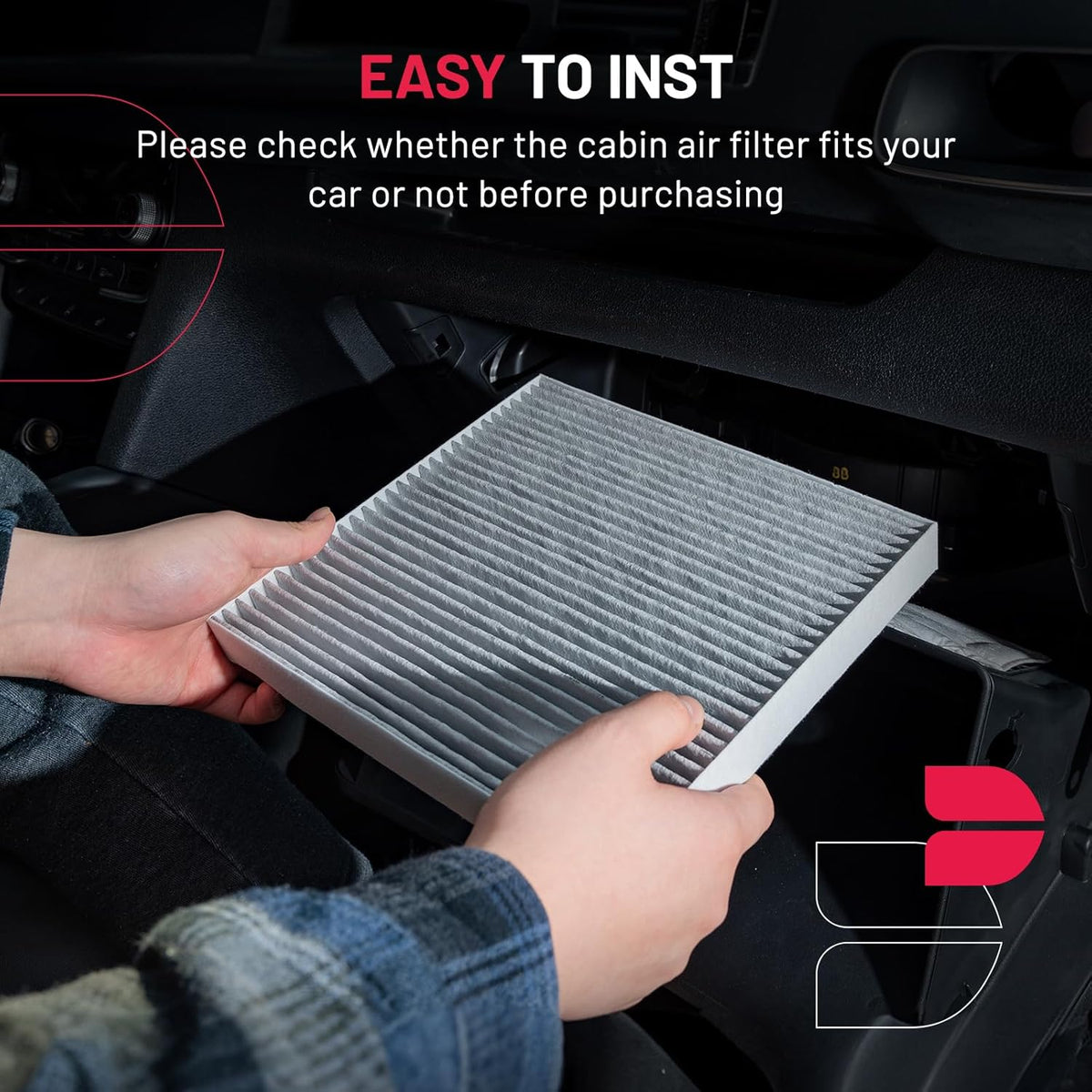 BDFHYK 49357 Cabin Air Filter with Activated Carbon Compatible with Mercedes-Benz AMG GT, C180, C200, C250, C300, C350, CLS350, CLS400, CLS500, CLS550, E200, E250, E300, E350, E400, E500, E550, SL400