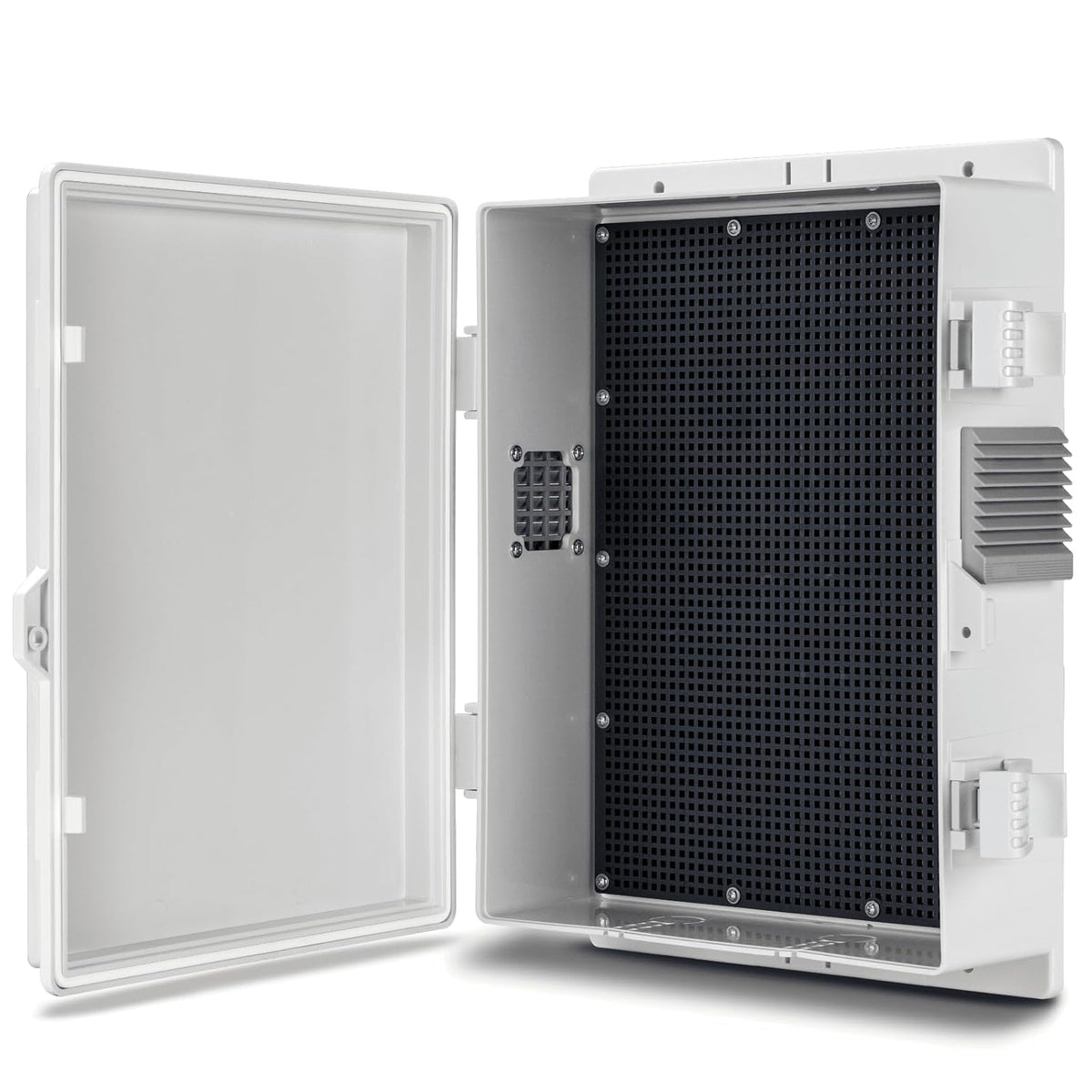 Outdoor Electrical Junction Box, ABS Water Resistant Enclosure with Internal Mounting Panel & Hinged Cover (13" H* 9.2" L* 3.7" W)