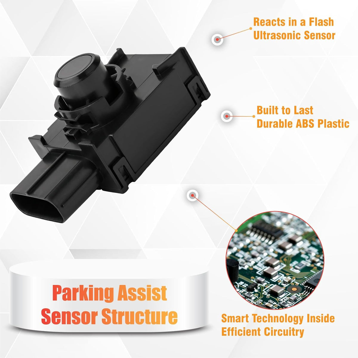 89341-33110 Reverse Backup Parking Assist Sensor Compatible with ES350 2007-2012 3.5L V6 HS250h 2010-2012 2.4L L4