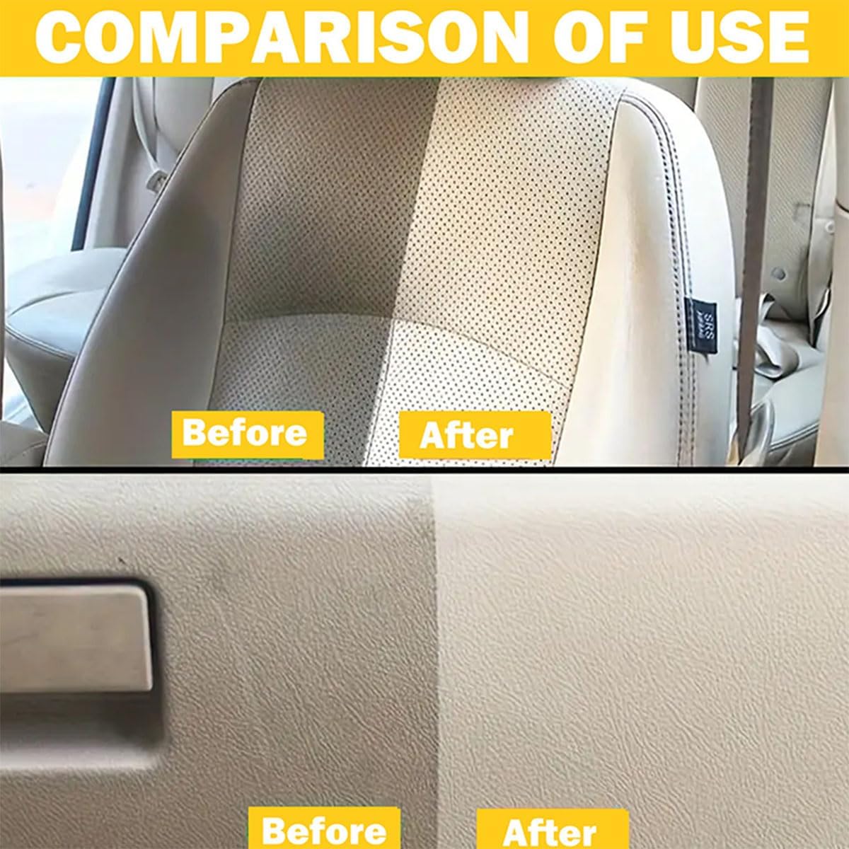 Multi-Purpose Car Interior Fabric Clean Polish Spray,Applies To Vehicle Seat、Upholstery、Headliner Cleaner,Vehicle Interior Polish Spray (2PCS)