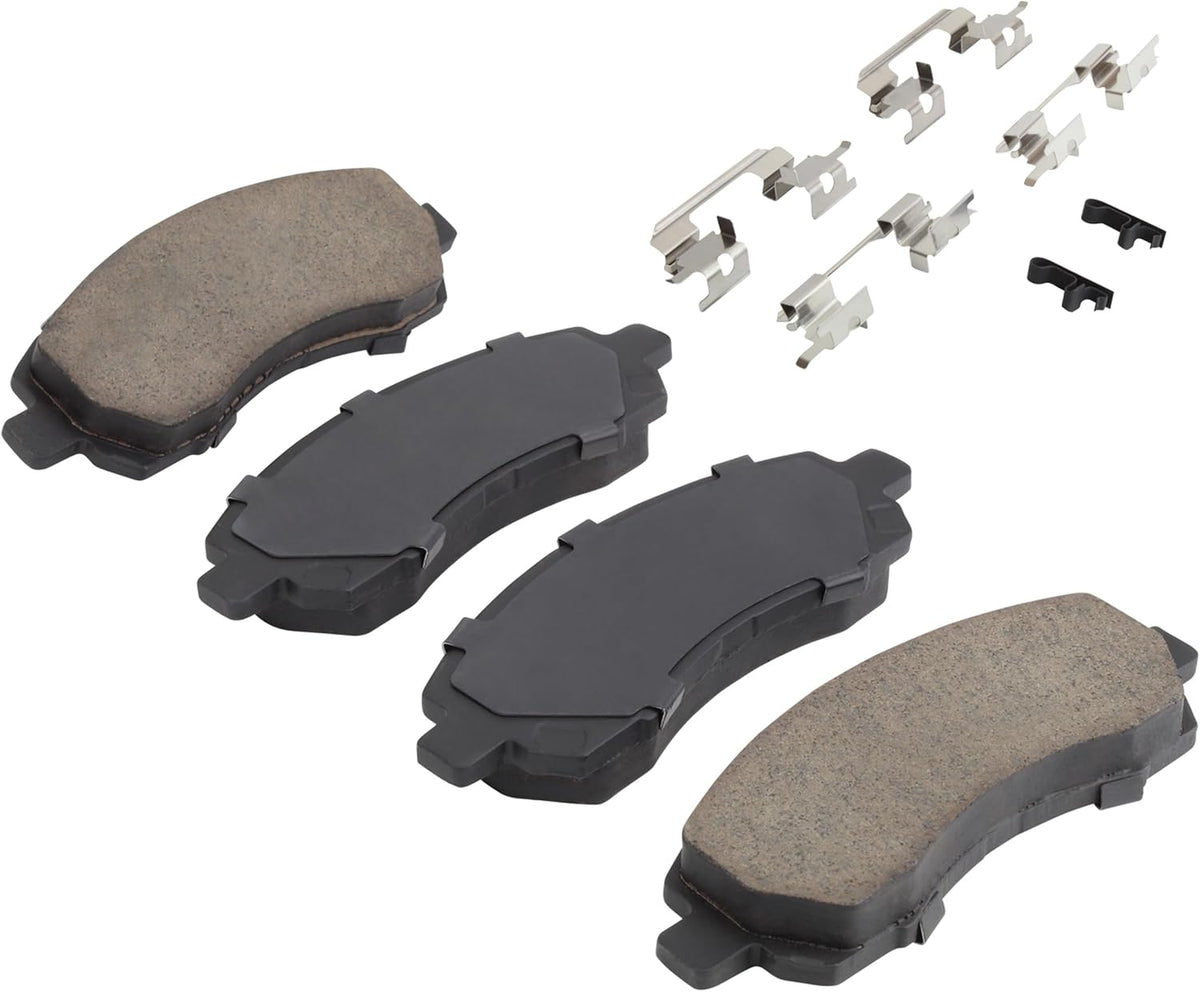 Premium Ceramic Front Brake Pads (1001-0722C) Compatible with Subaru Impreza 1997-2001, Subaru Legacy 1997-1999