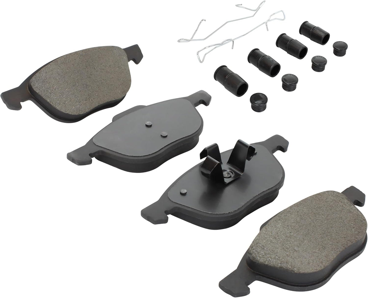 Premium Ceramic Front Brake Pads (1001-1044C) Compatible with 2004-2022 Ford/Mazda/Volvo (3/3 Sport/5/C30/C70/C-Max/EcoSport/Escape/Fiesta/Focus/MX-5/S40/V40/V40 Cross Country/V50)
