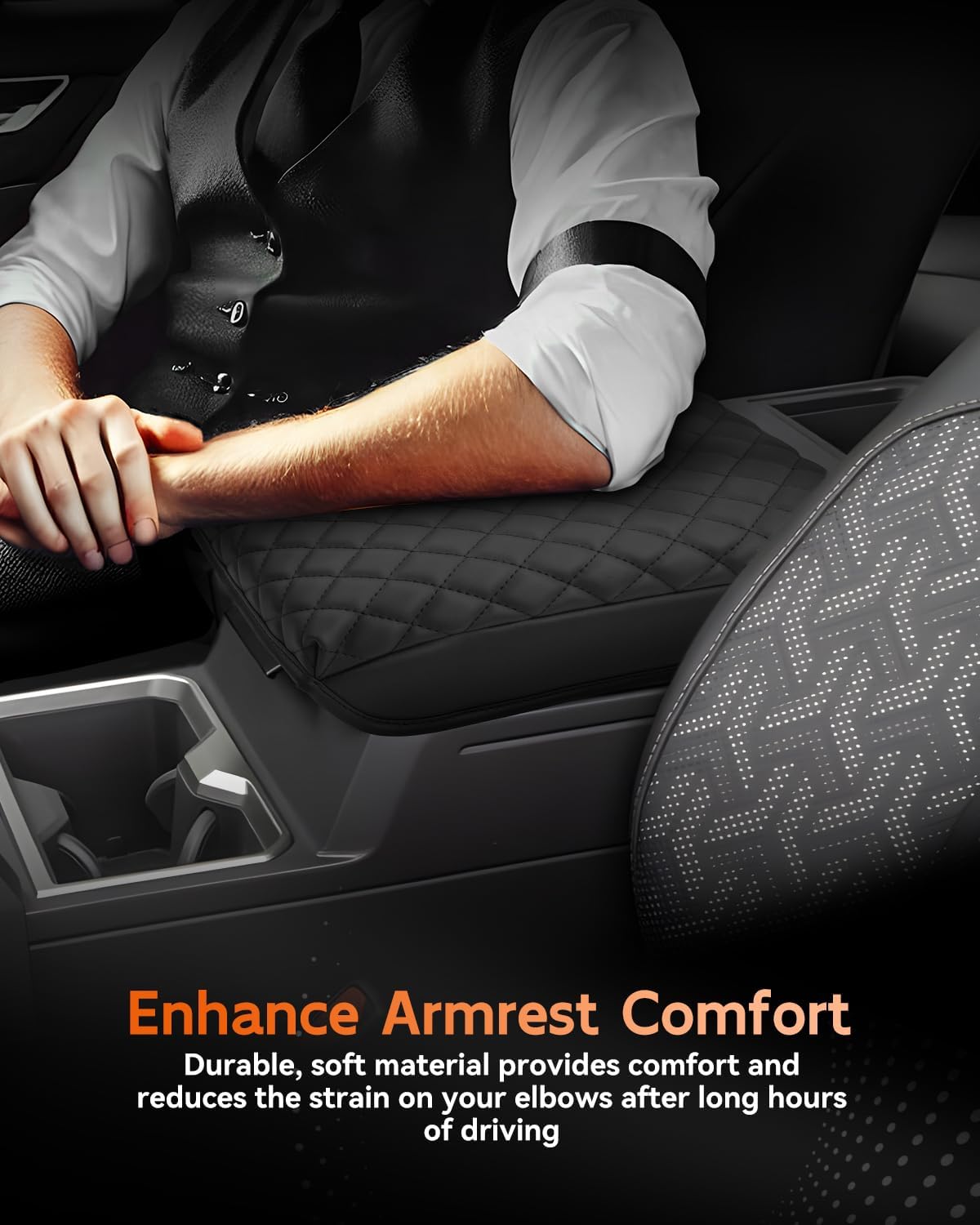 CDEFG for 2024 2025 Toyota Tacoma Center Console Cover Armrest Box Cover for Tacoma (SR, SR5, TRD PreRunner, TRD Sport, TRD Off-Road, Limited) Accessories Console Arm Rest Protector