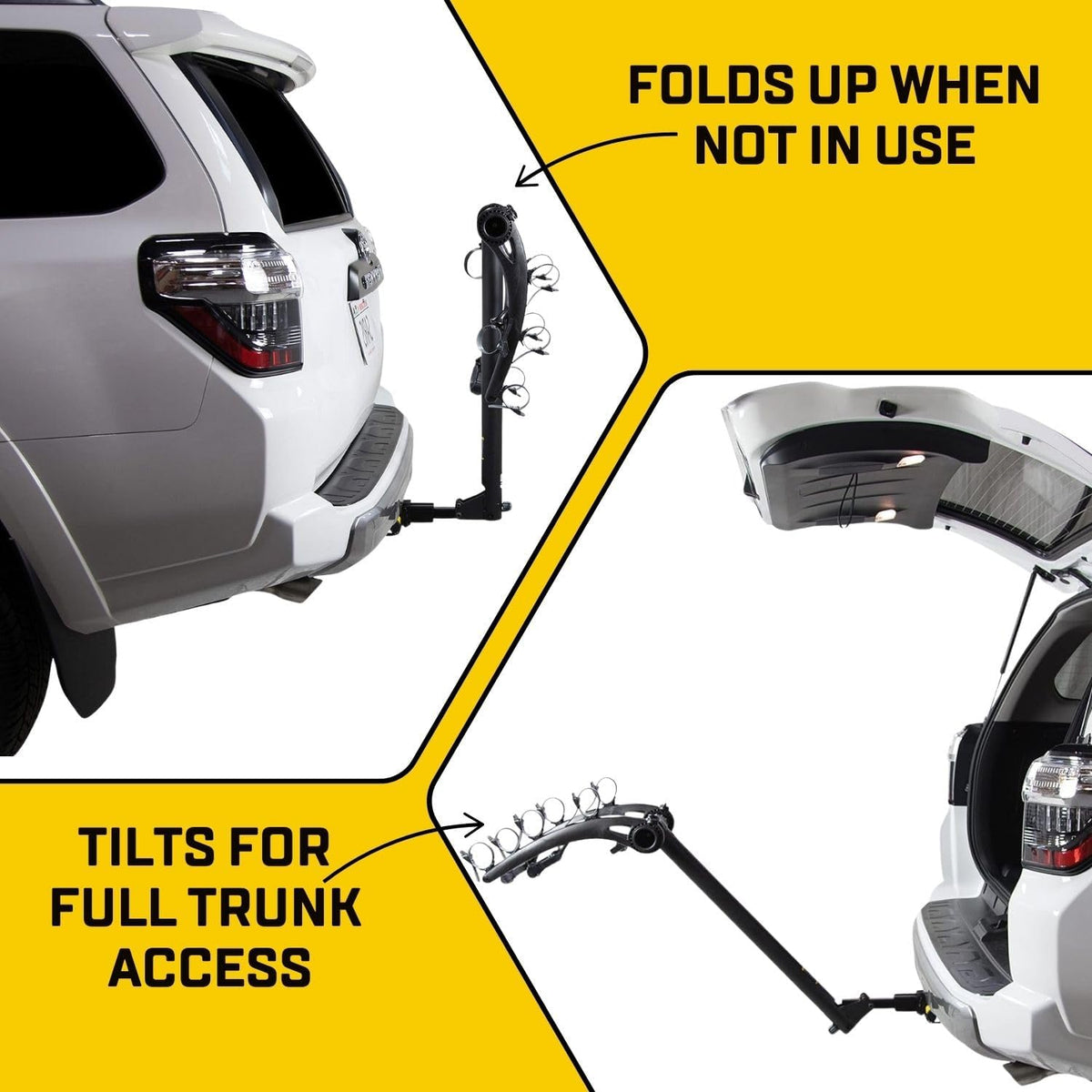 Saris Bones 3-Bike Hitch Rack Bicycle Carrier, with Easy Fold Design and Tilting Base