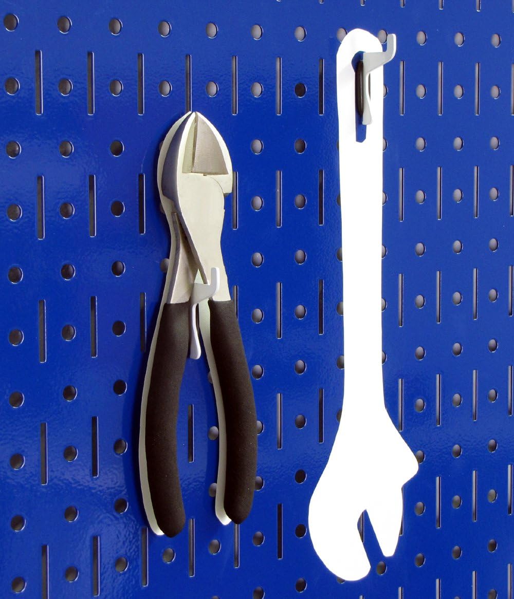 Wall Control Pegboard Organizer 4 ft. Metal Pegboard Standard Tool Storage Kit with Blue Toolboard and Black Accessories