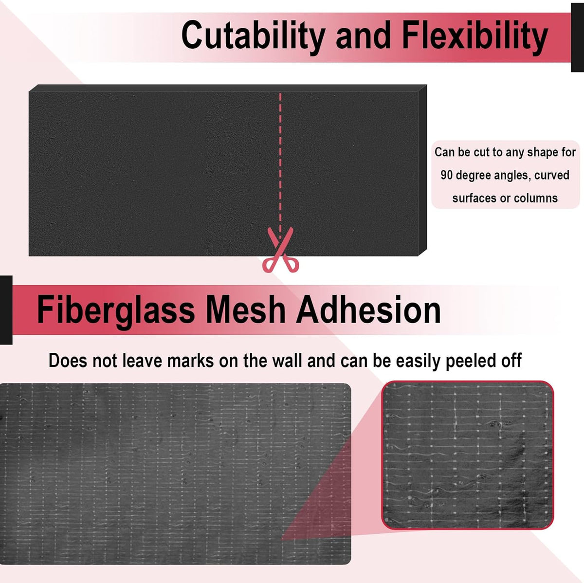 Garage Wall Protector for Car Doors, Garage Wall Bumper, Waterproof Garage Anti-Collision Strip, 11.8" x 3.9" x 1.18" Self Adhesive EVA Foam for Collision Protection (2 Pack)