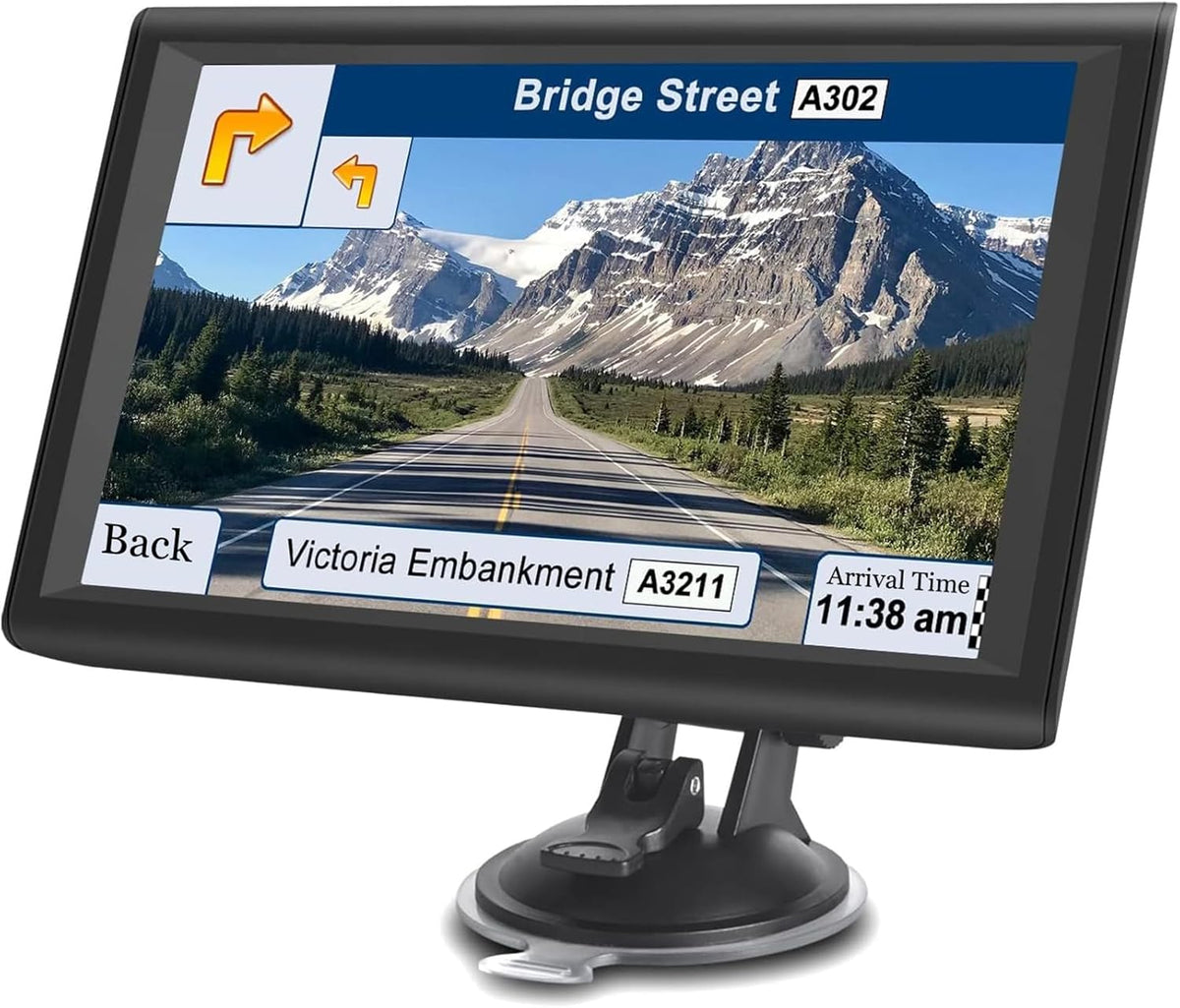 GPS Navigator for Car, Latest 2025 Map 9 inch Touch Screen Car GPS 256-16GB, Voice Turn Direction Guidance, Support Speed and Red Light Warning, North America Lifetime map Free Update