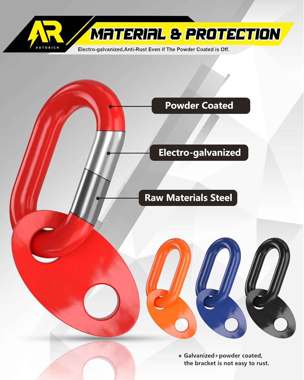7100 Lifting Bracket Set for Engine - 4 Heavy-Duty Engine Lift Bracket 5500 Lb Capacity, Engine Support Bar for Lifting Slings and Load Levelers, Red