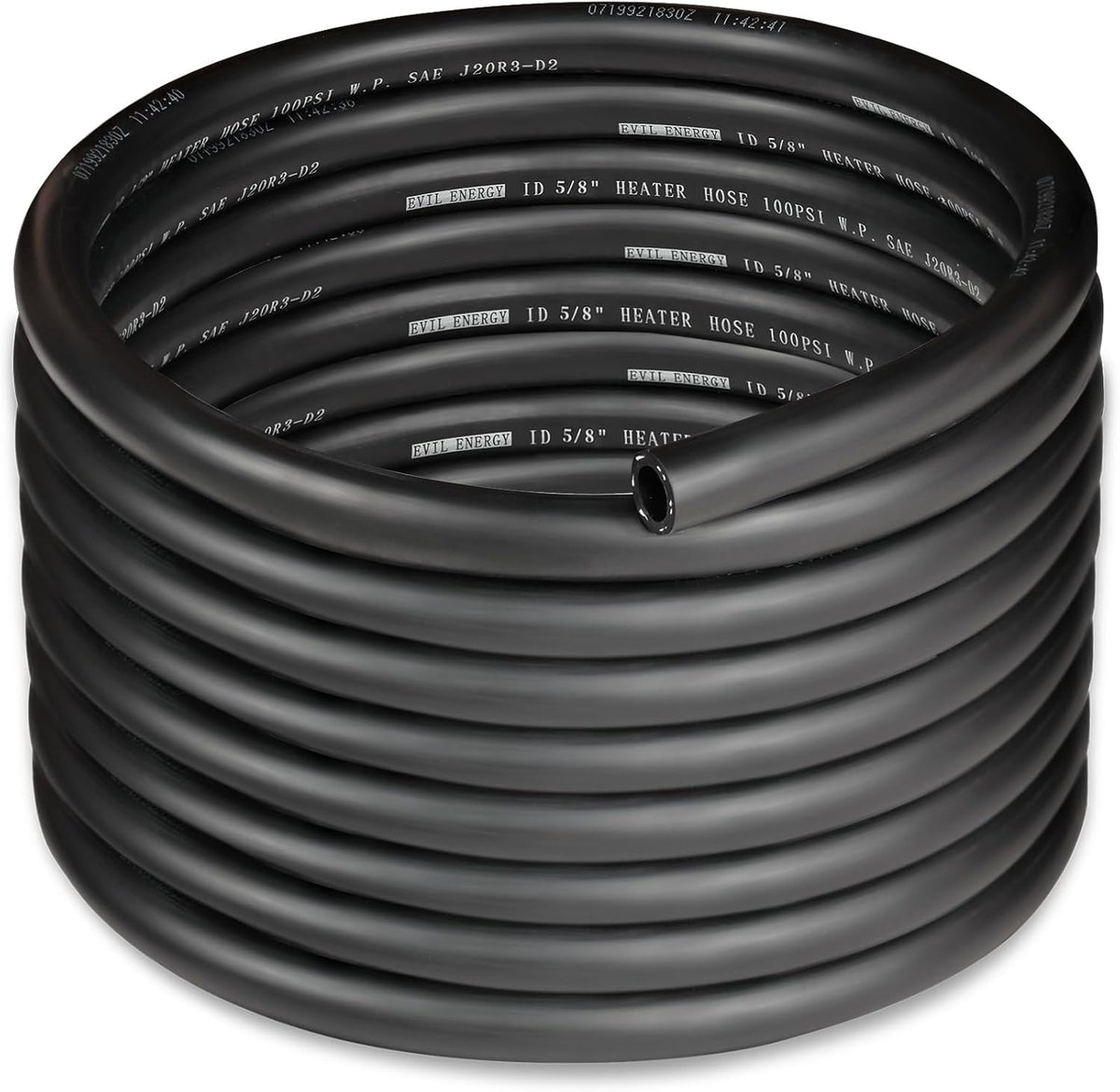 EVIL ENERGY 5/8" Heater Hose Coolant Radiator Straight 100PSI SAE 20R3 20FT Black
