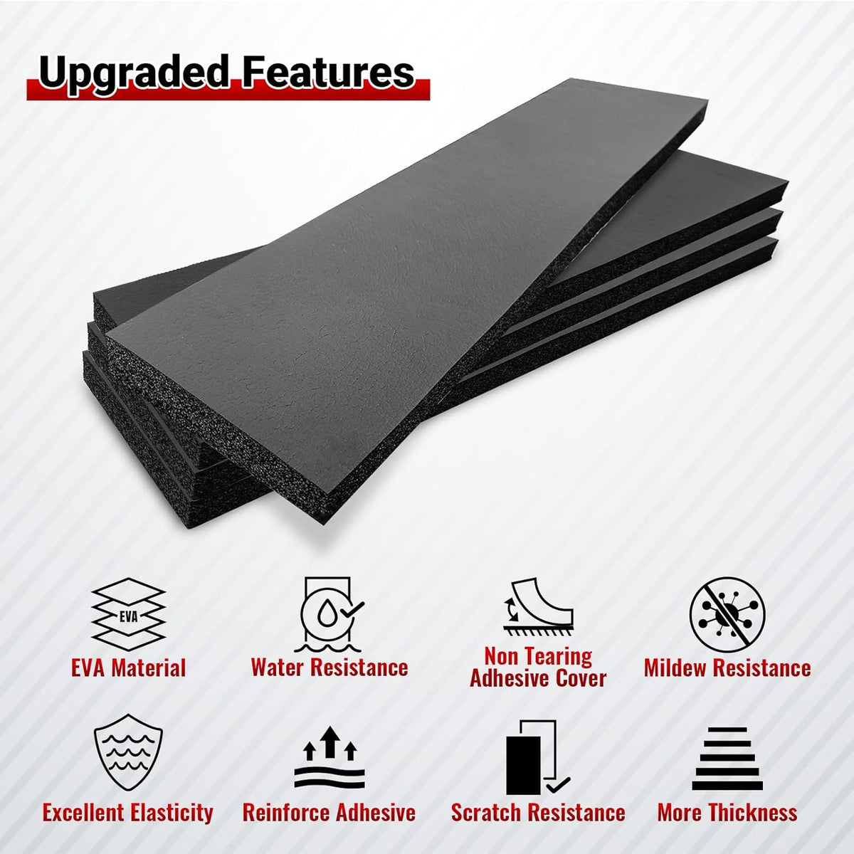 ROBLOCK 4 PCS Garage Wall Protector 17.5x4 inch, Self Adhesive Garage Wall Protector for Car Doors, Durable Foam Padding Wall Guard, Waterproof Car Door Protector, Easy Setup Wall Bumper Guards