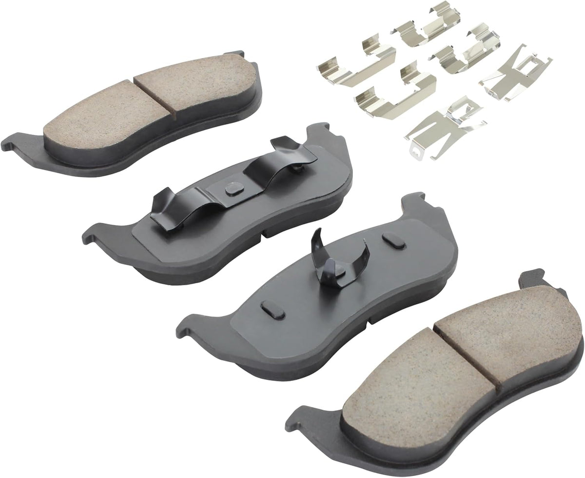 Premium Ceramic Rear Brake Pads (1001-0881C) Compatible with Ford Explorer 2002-2005, Mercury Mountaineer 2002-2005