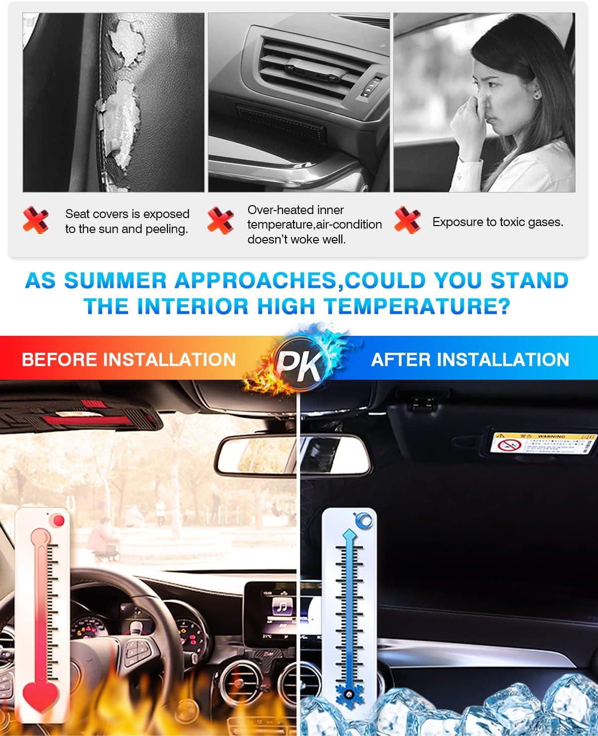 KUST Windshield Sun Shade for Toyota Prius 2023 2024 2025 2026 Window Sunshade Sun Visor Protector Foldable Blocks UV Rays Keep Car Cooler