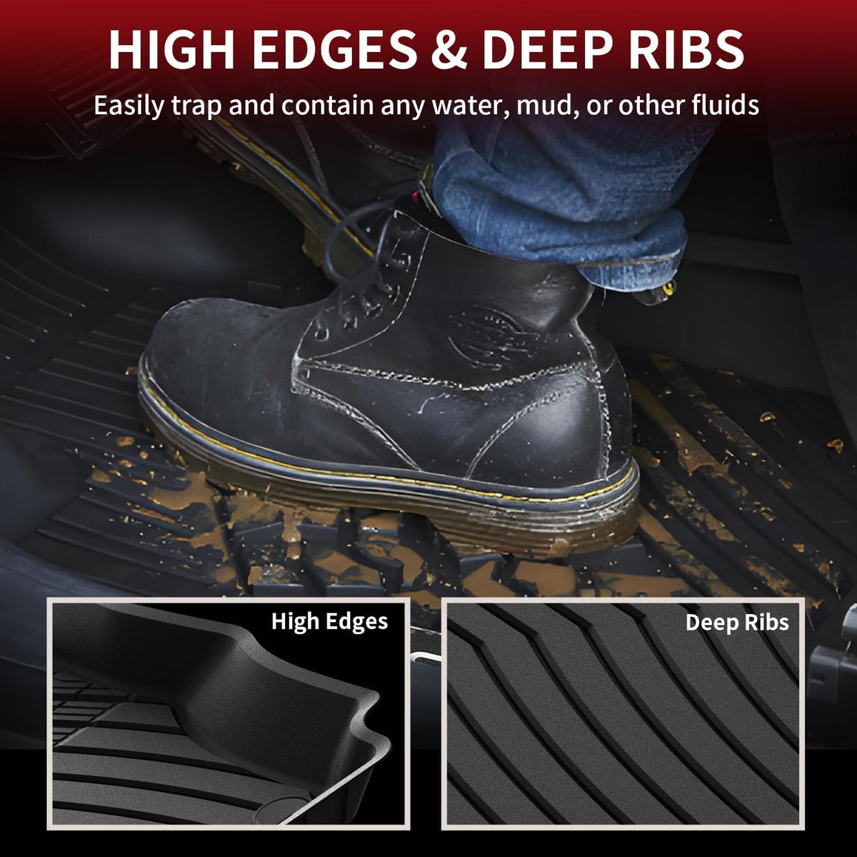 LASFIT Floor Mats & Cargo Mat for Mercedes Benz GLE SUV 2020-2026 350/450 / 450e / 580/53 AMG / 63 AMG S (Fit 5 Seats, Not Fit Coupe), All Weather TPE Car Mats for GLE Floor Liners & Trunk Mat
