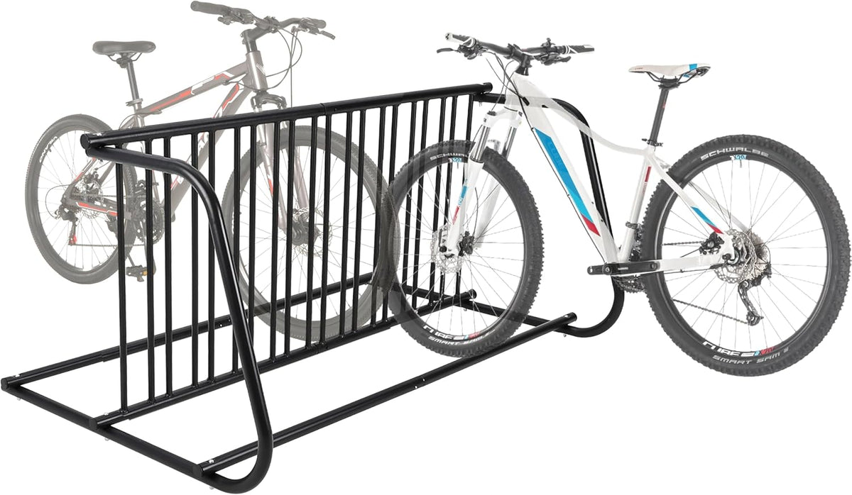 Commercial Bike Rack Garage Floor, Grid Bike Rack in Ground, 10-Bike Capacity Dual Sided Bicycle Storage Stand Floor Parking Stand for Garages, Stores, Schools & Universities Power Coated Steel