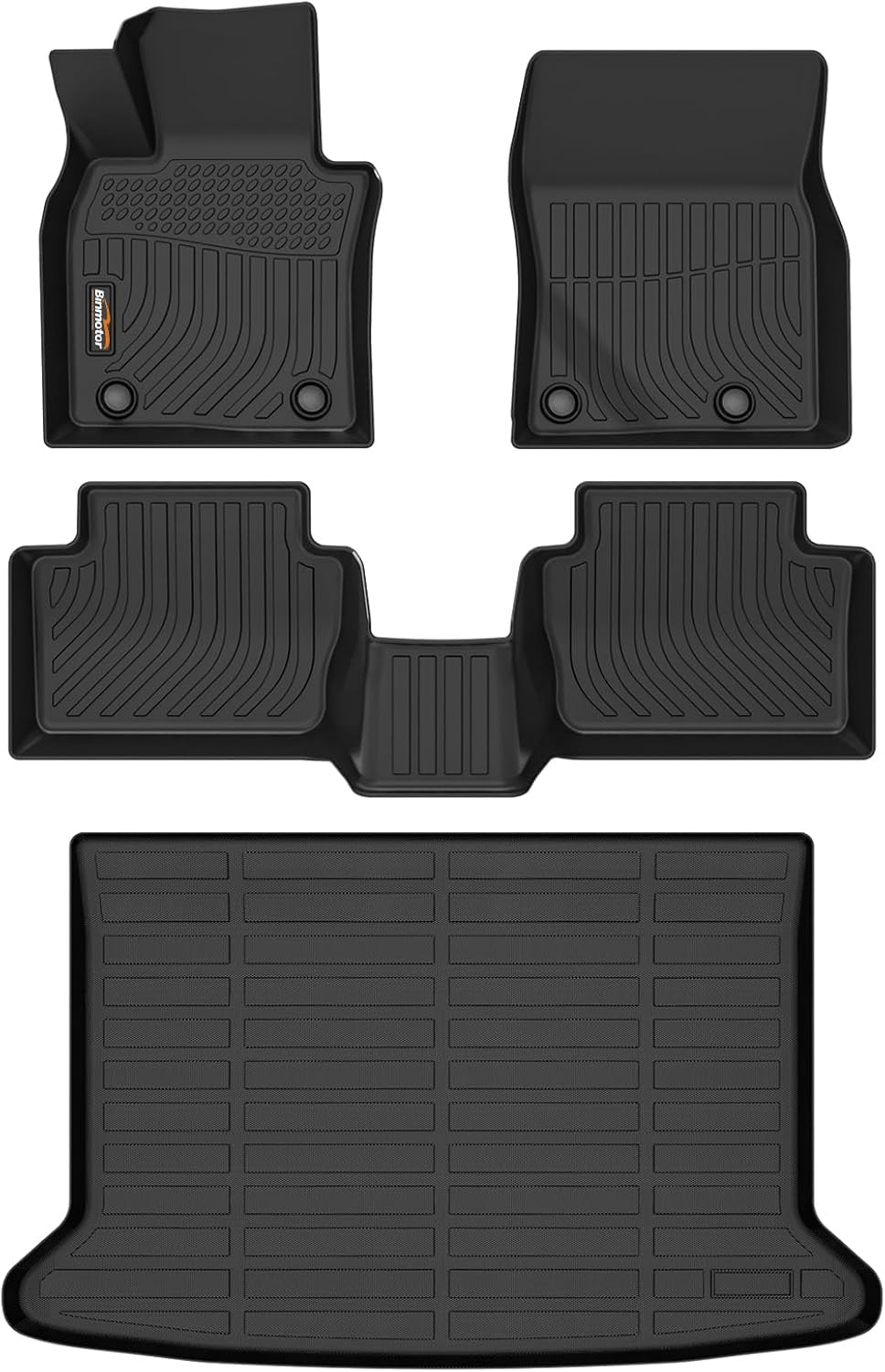 Binmotor-Floor Mats and Cargo Liner Set for Mazda CX30 2020-2024 2025, All Weather Car Floor Mat for Mazda CX 30 Accessories, Rubber Mats TPE Car Liners for CX-30 Trunk Liner