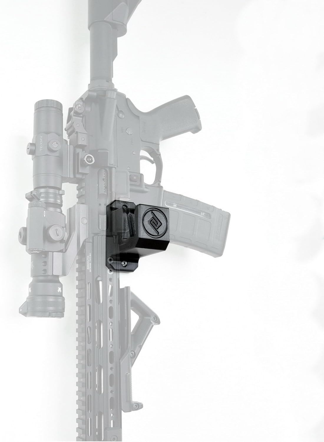 Spartan Mounts Locking .223/5.56 Rifle Mount Wall Display | Low Profile Floating Design Vertical and Horizontal Mounting Solution | Gun Room Safe Storage Organzation | Made in USA