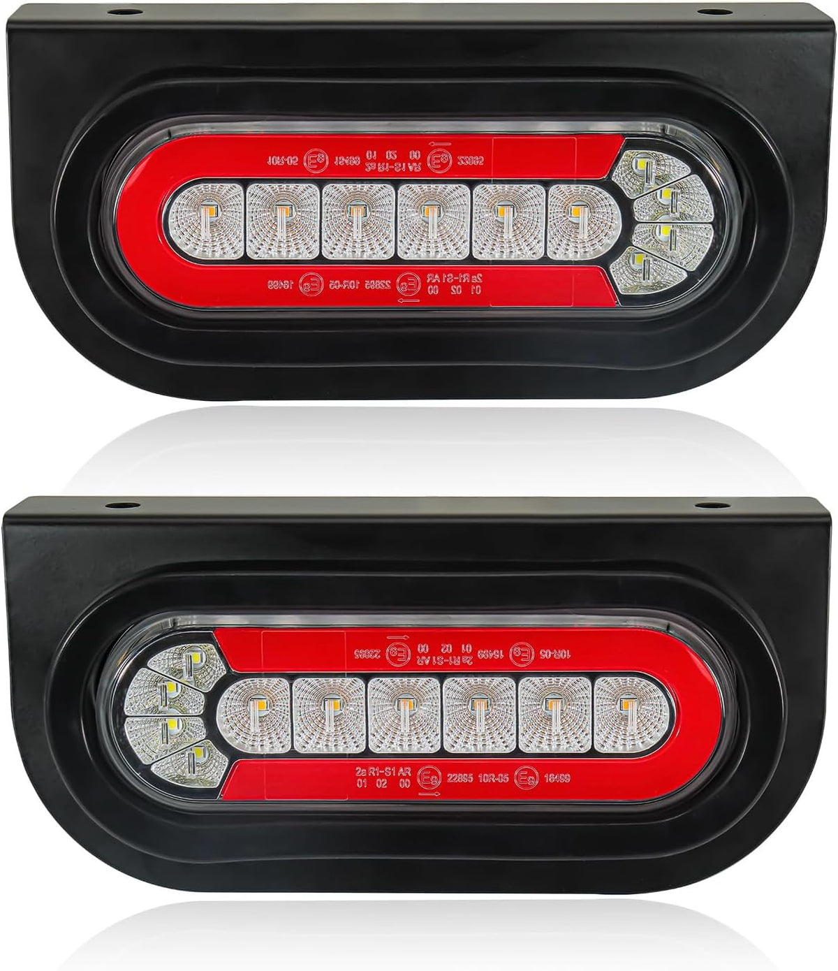 Agrieyes Trailer Lights with Bracket, Oval LED Trailer Lights with Sequential Turn Signal, Tail, Brake, Reverse, Submersible Boat Trailer Light kit for Trucks, Tractor, Utility Trailer, RV, Caravan