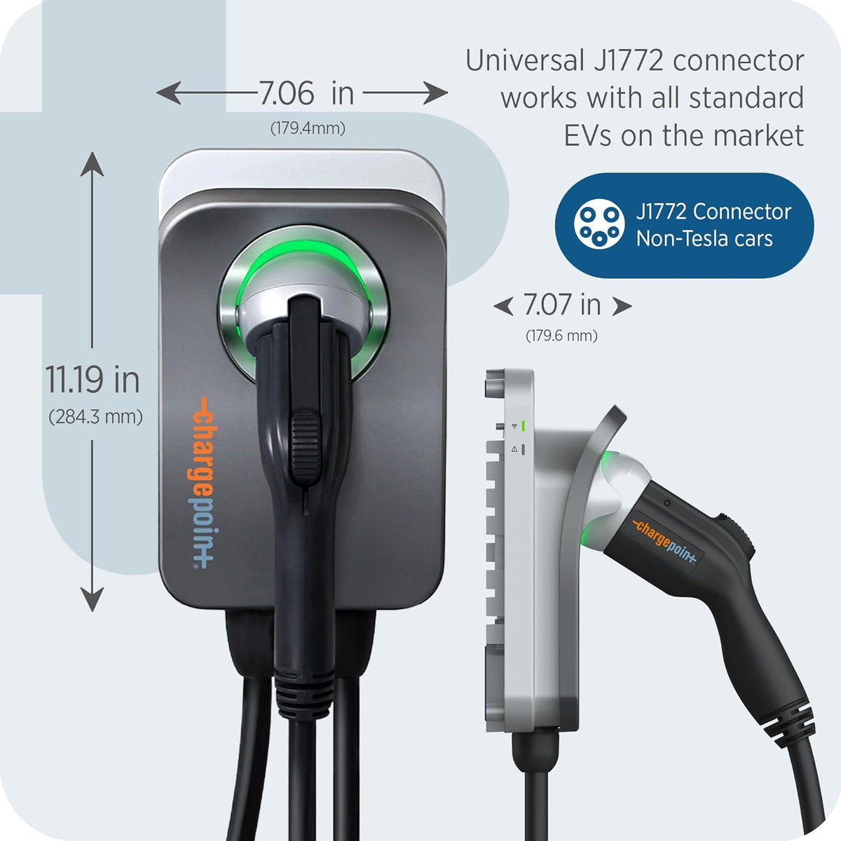 ChargePoint HomeFlex Level 2 EV Charger J1772, NEMA 6-50 Plug for Electric Car - Fast Smart Battery Power Charging at Home for Electric Automobile Vehicles