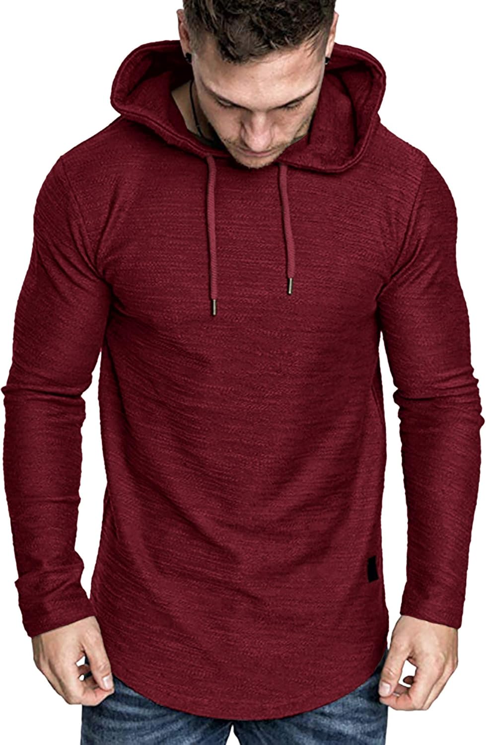 Lexiart Mens Fashion Athletic Hoodies Sport Sweatshirt Solid Color Fleece Pullover