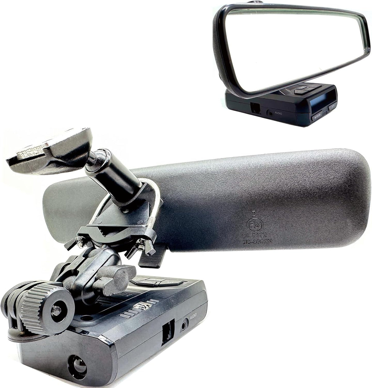 ChargerCity Enhanced U-Bolt Stainless Steel Lock Rearview Mirror Pole Bar Stem Mount for Uniden Radar Detector