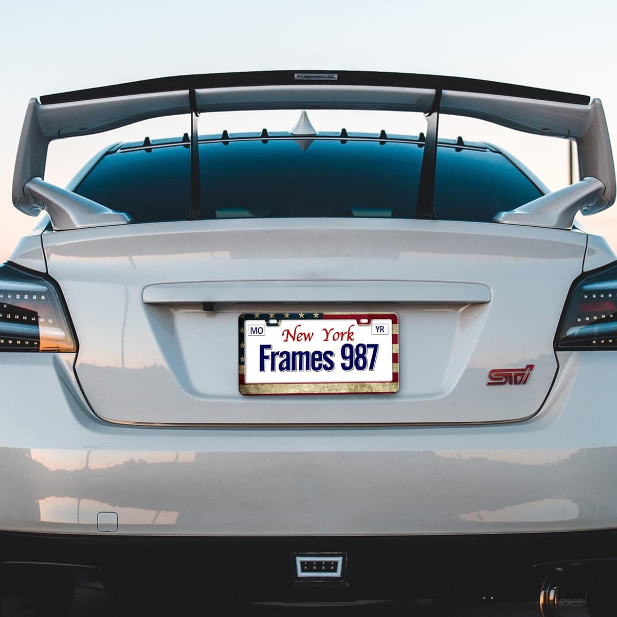 Patriotic License Plate Frame,American Flag License Plate Frame,Flag License Plate Frame US Car Tag Frames Holders Covers Stainless Aluminum 2 Pack 2 Holes Car Accessories