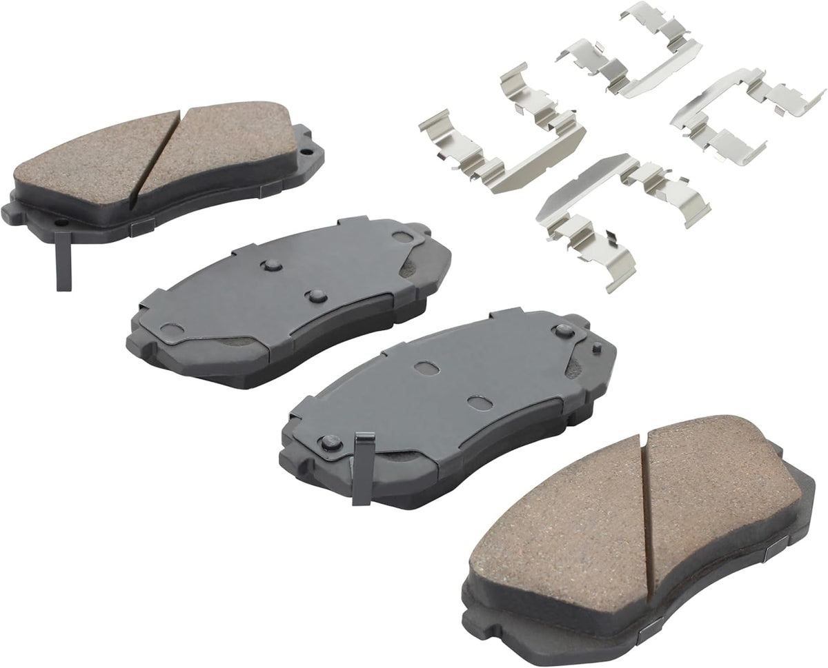 Premium Semi-Metallic Front Brake Pads (1001-1295AM) Compatible with Hyundai ix35 2015-2015, Hyundai Tucson 2010-2017