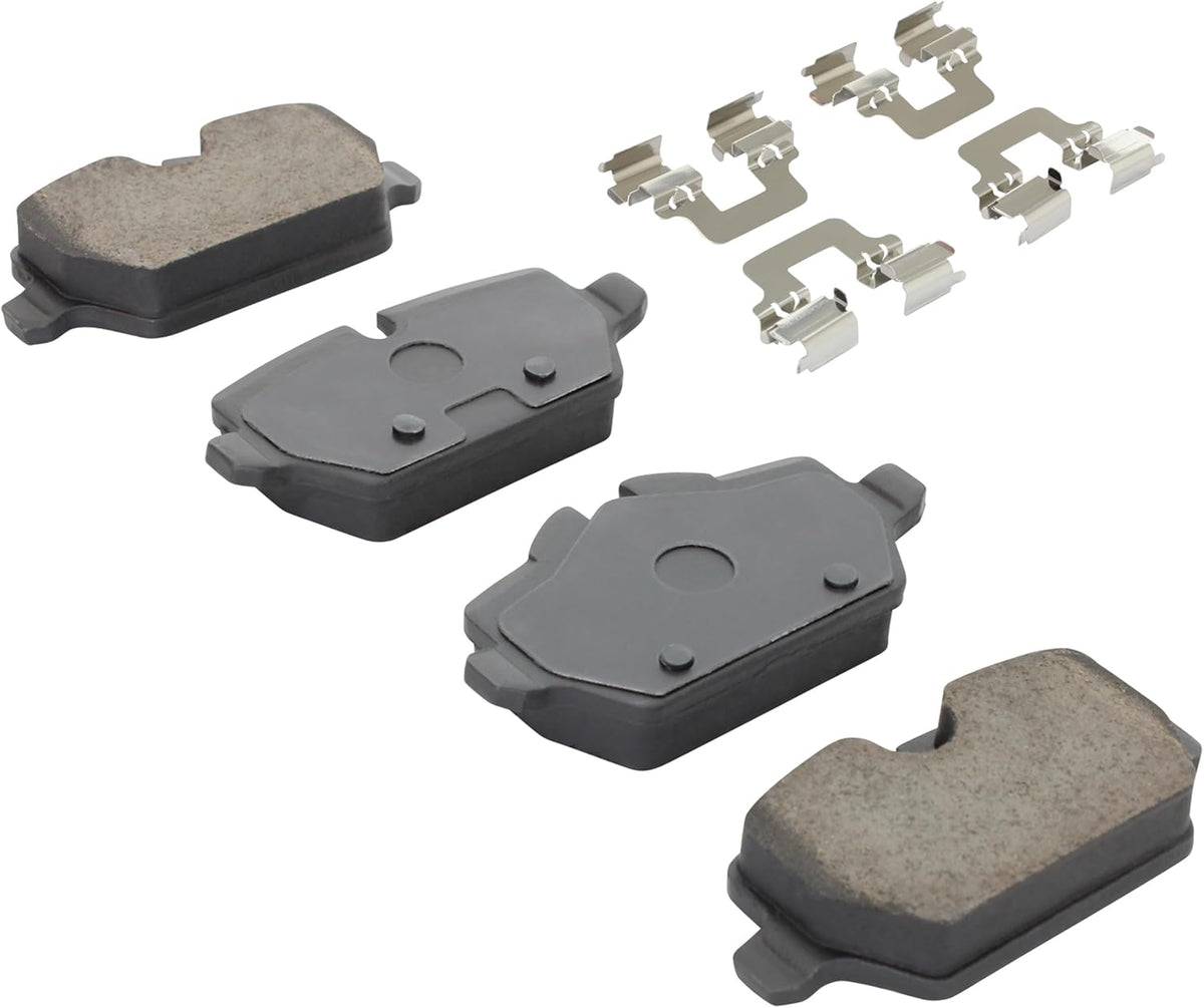 Premium Ceramic Rear Brake Pads (1001-1554C) Compatible with BMW 118i 2012-2014, Mini Cooper Countryman 2011-2016, Mini Cooper Paceman 2013-2016