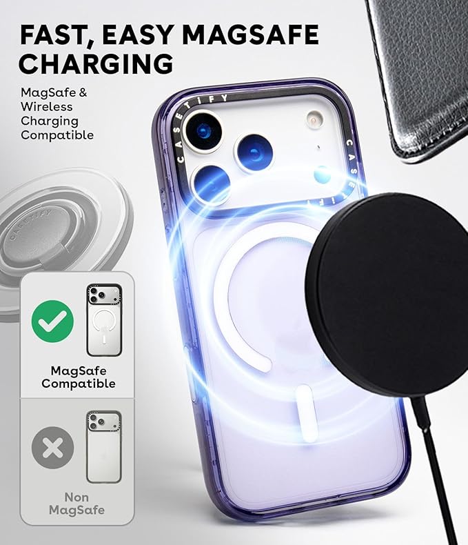 CASETiFY Impact iPhone 17 Pro Max Case [Slim/Compatible with Magsafe / 8.2 ft. 4X Military Grade Drop Protection] - Tortoiseshell - Clear Black