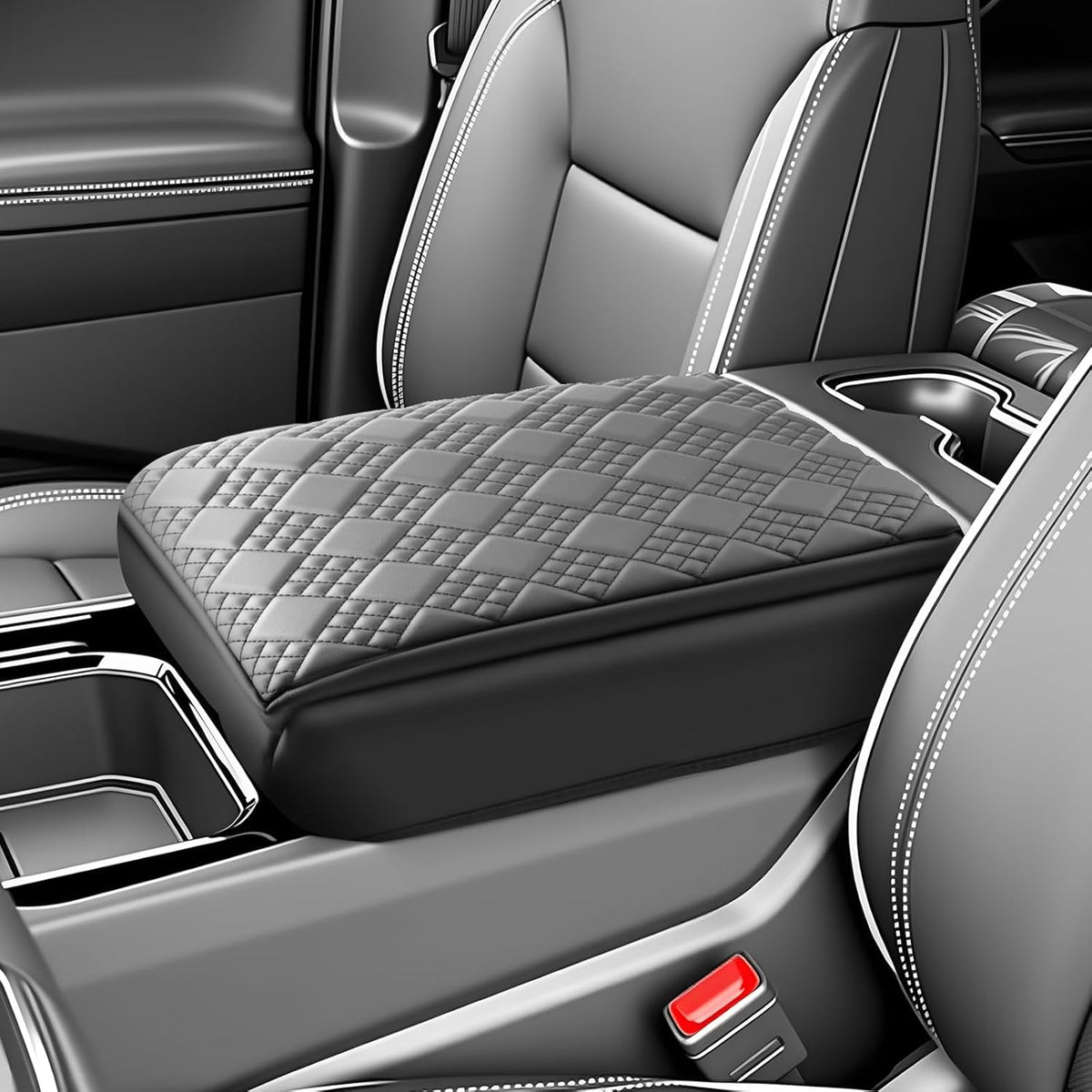 SKTU 2024 2025 2026 Chevy Silverado EV Center Console Cover Silverado EV Armrest Cover Silverado EV Console Pad [Durable, Soft] 2024 2025 2026 Chevy Silverado EV Accessories Console Cushion (Thicken)