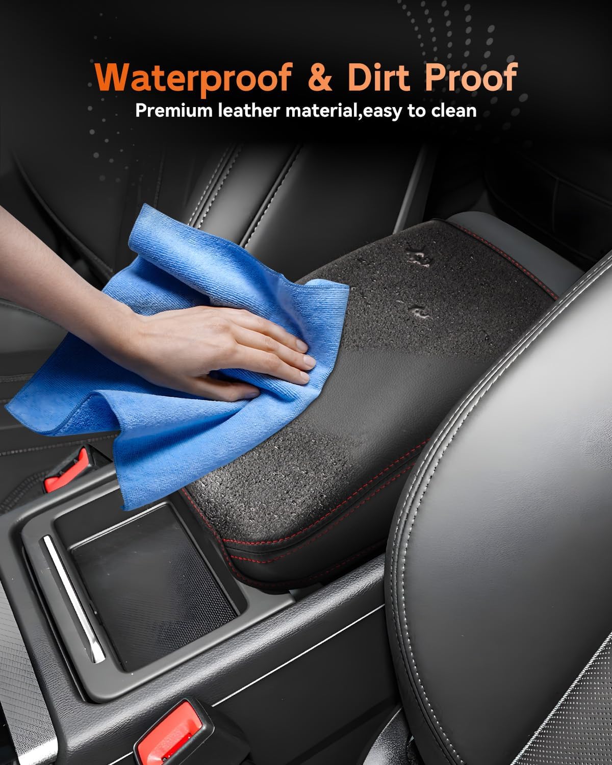 CDEFG for 2020-2025 Audi Q5 Center Console Cover Armrest Cover for Q5 2020 2021 2022 2023 2024 2025 Accessories Console Arm Rest Protector