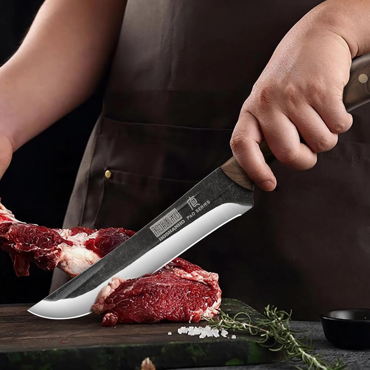 Butcher Knife Set 3-Piece, Super Sharp Hand Forged Fillet Knife & Dividing Knives & Paring Knives Set, Upgraded High Carbon Stainless Steel Meat Cutting for Home, Outdoor