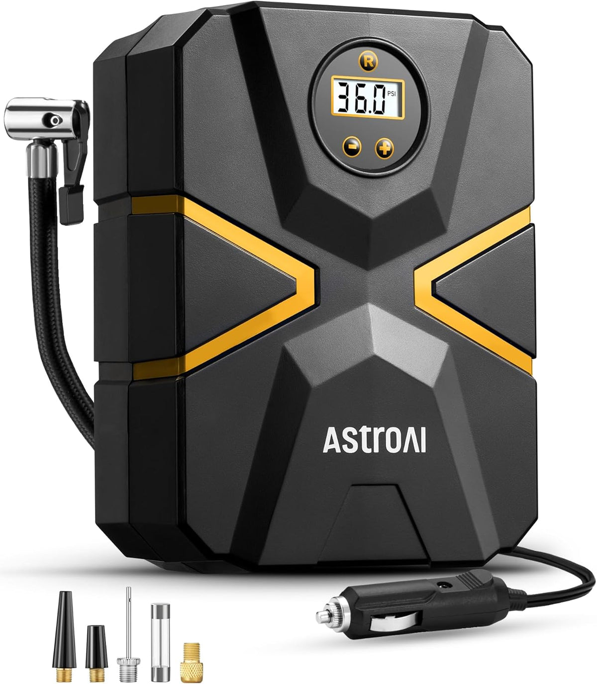 AstroAI S1 Tire Inflator Portable Air Compressor 12V DC, Digital Car Tire Pump 150 PSI, Preset Tire Pressure & Auto Shutoff, Electric Air Pump for Car Tires, Motorcycles, Bicycles, Other Inflatables