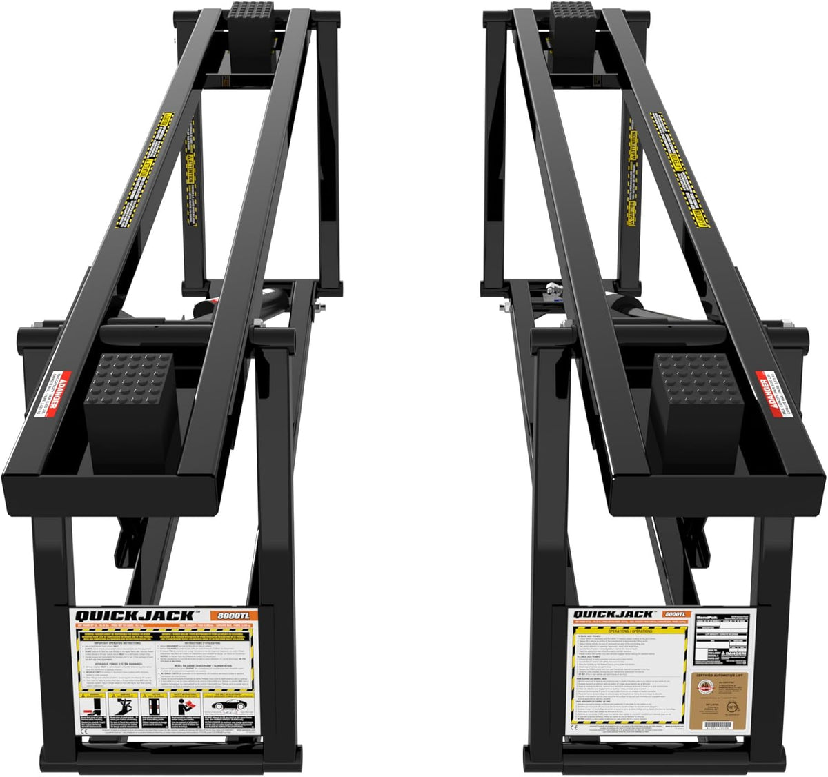 QuickJack 8000TL Portable Car Lift with 8,000lb Capacity, with 110V Power Unit, Safe & Portable Design Garage Lift for Home, Garage, Shop, or Mechanic Auto Repair